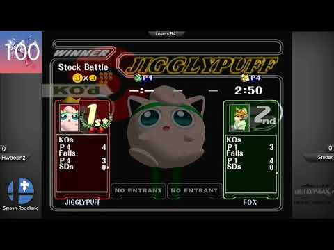 RogaSmash 100 - Hwoophz vs Snider - Losers Round 4 - Melee