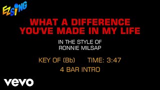 Ronnie Milsap - What A Difference You've Made In My Life (Karaoke EZ Sing)