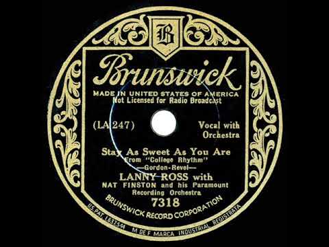1934 Lanny Ross - Stay As Sweet As You Are