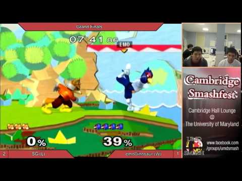 UMD Smashfest 4/18/14 GF SG (Fox) vs emoDinosaur (Falco) SSBM