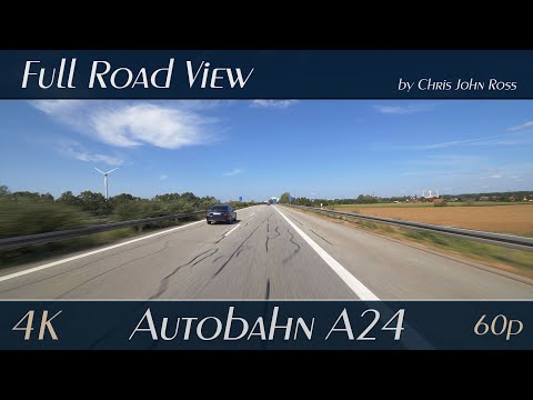 Autobahn (A24), Germany: RP Schremheide - Hagenow - RP Wittenburger Land - Wittenburg - 4K Ultra HD