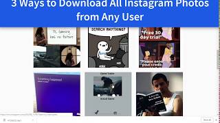 3 Ways to Download All Instagram Photos from Any User