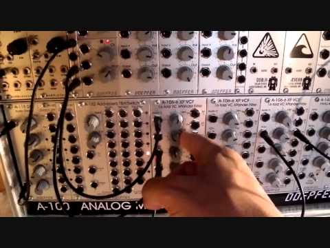Modifying a sequence with a filter (Doepfer analog modular synthesizer)