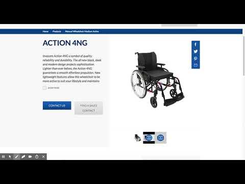 FreeWheel attachment and the Invacare Action 4NG wheelchair
