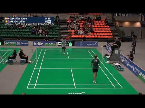 Match point - Ditlev Jaeger Holm vs Julien Carraggi - MS, SF - Belgian Int. 2024