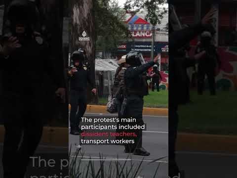 Protesters clash with police during World Cup opening match | AJ #shorts
