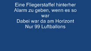 Nena 99 Luftballons- Lyrics