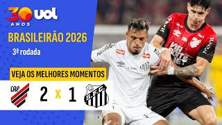 SANTOS VACILA NO FIM E PERDE PARA O ATHLETICO NA ARENA DA BAIXADA; VEJA OS MELHORES MOMENTOS