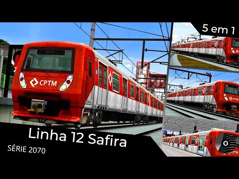 OpenBVE - LINHA 12 SAFIRA com o TUE SÉRIE 2070 da CPTM! Calmon Viana X Brás