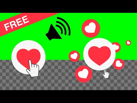 Instagram like green screen, transparent background | 4 FREE animations