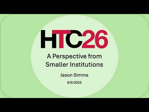 A Perspective from Smaller Institutions presentation thumbnail