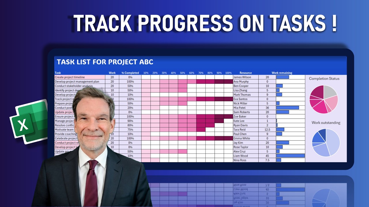 STEP by STEP: Track your work with this Dynamic Excel Task Tracking Tool