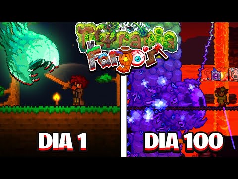PASSEI 100 DIAS no FARGOS SOULS (ETERNITY MODE) 😡 - TERRARIA 1.4