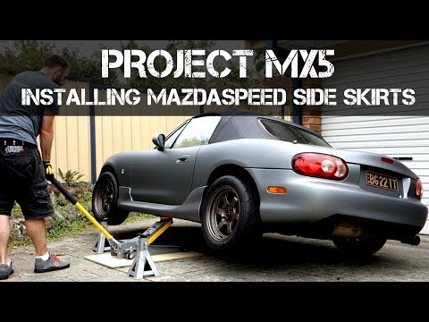 Project MX5 - Wrap Update & Installing Mazdaspeed Side Skirts