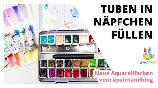 🎨 AQUARELL Tuben in Näpfchen füllen • Anleitung | FARBCAFE.de