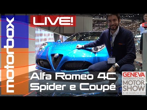 The Alfa Romeo 4C Spider Italia and Coupé Competizione at the 2018 Geneva Motor Show
