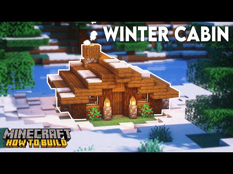 Minecraft: How to Build a Winter Cabin | Winter Cabin Tutorial