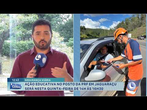 Segurança viária: Ação educativa da PRF em Jaguaraçu será quinta-feira, das 14h às 16h30.