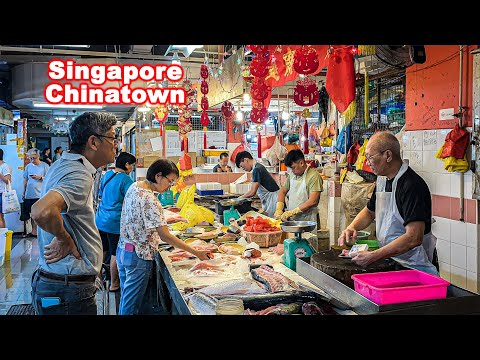 Chinatown Complex wet market , Singapore. A morning walk