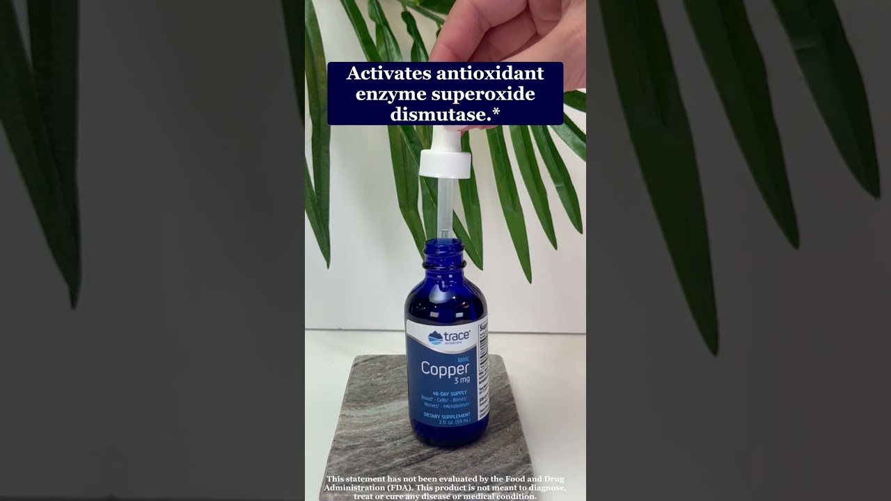 Trace Minerals Liquid Ionic Copper 3 mg - 2 fl. oz (59 ml) #shorts