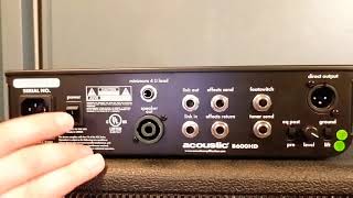 Video thumbnail for Acoustic B600HD Bass Head demo by mindlantern