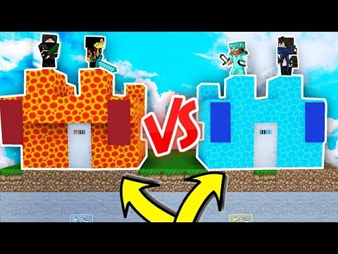 CASTELLO di LAVA Vs CASTELLO d'ACQUA su MINECRAFT ITA! 😱