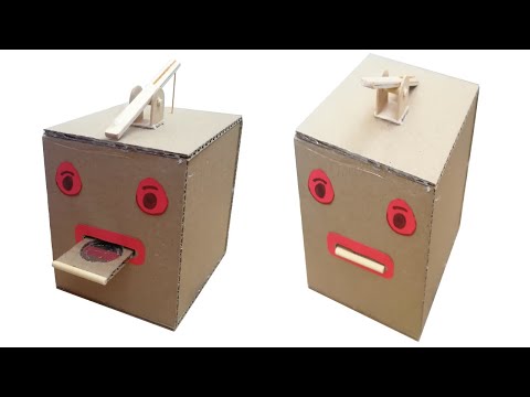 Coin Eating Box From Cardboard