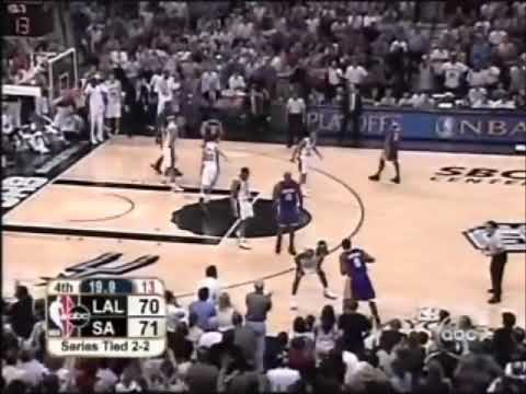 49. Kobe Bryant Clutch Jumper vs Spurs - 2004 NBA Playoffs Game 5 (D.Fisher GW .04 seconds)