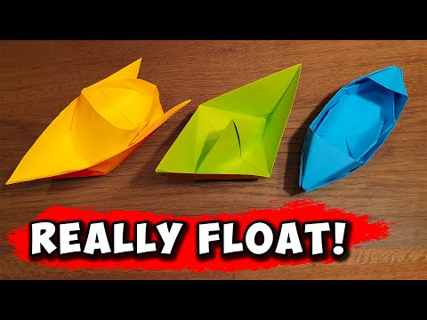 How To Make 5 EASY Paper Boats That FLOAT - Origami