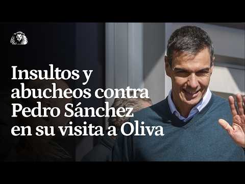 Insultos y tensión tras llegar Pedro Sánchez a la zona cero de la dana en Oliva: 
