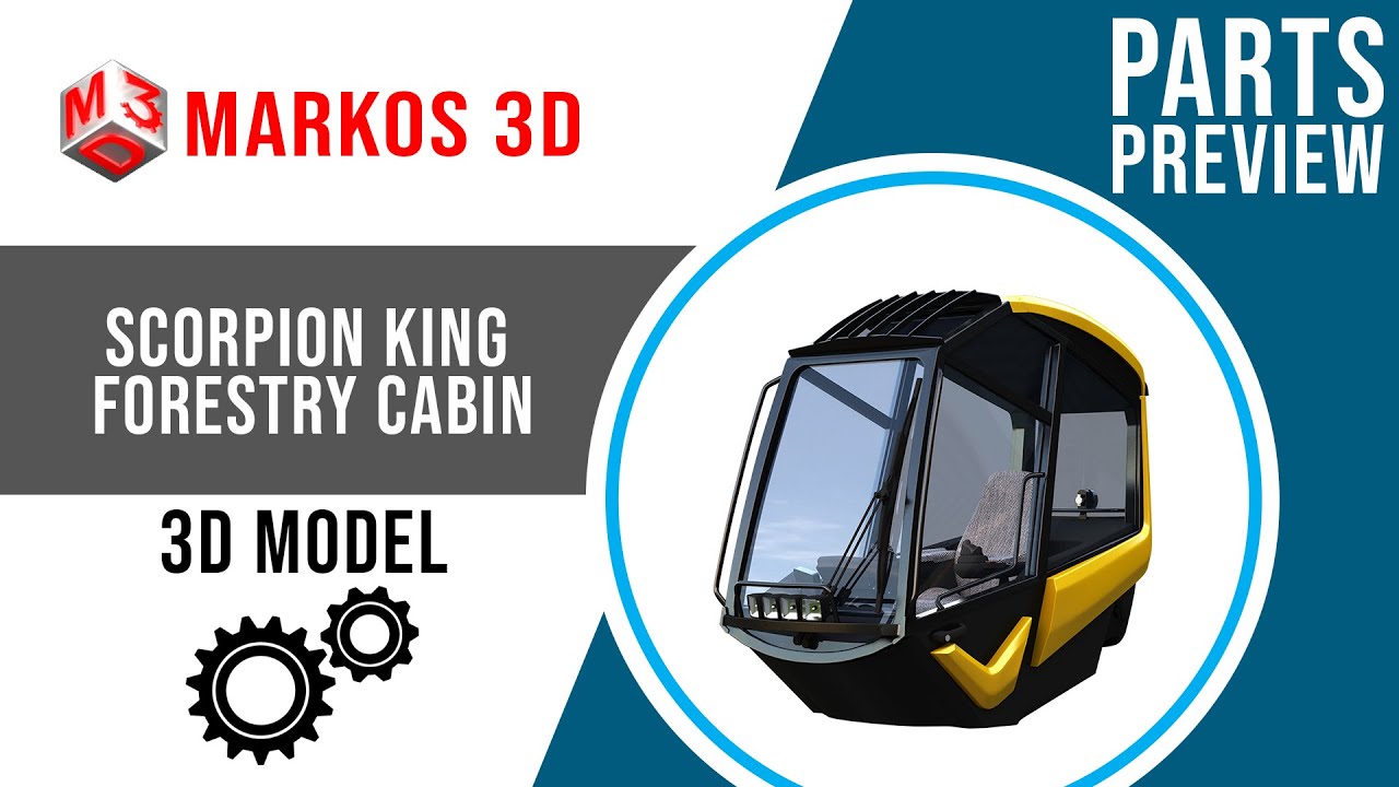 Ponsse Scorpionking Forestry - Cabin 3D Model