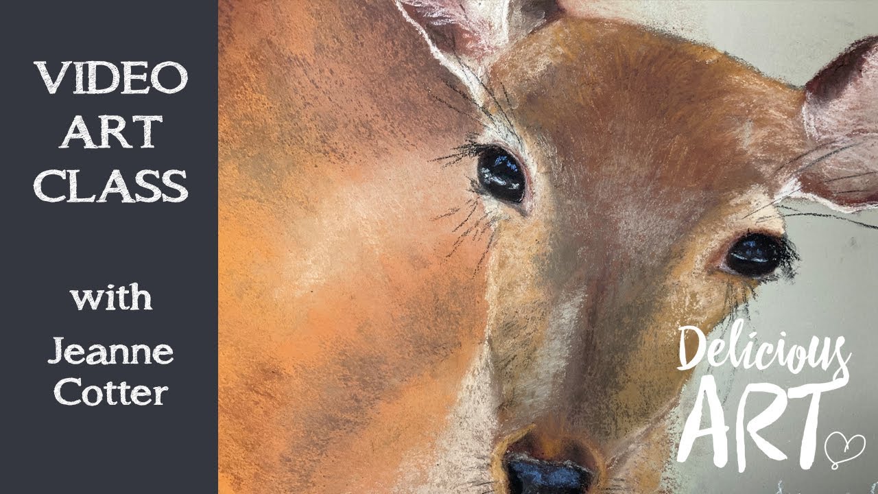How to paint a darling deer face in soft pastels with Jeanne Cotter