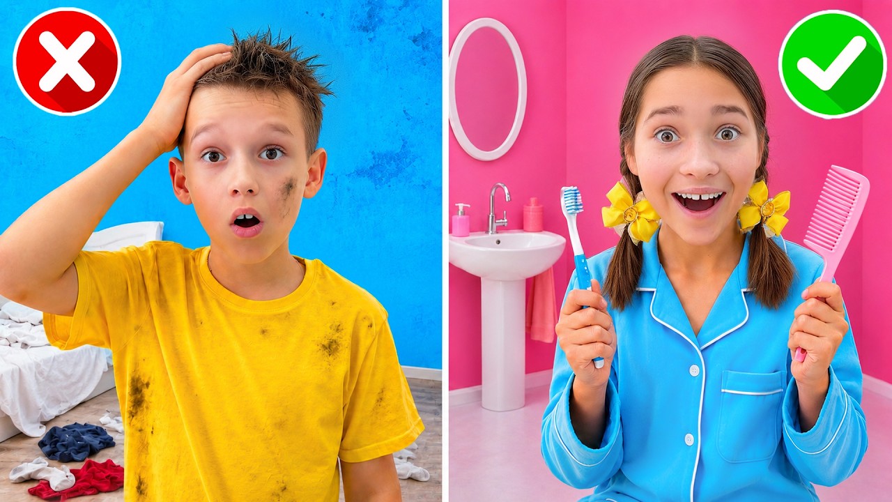 Sofia and Max show their morning routine