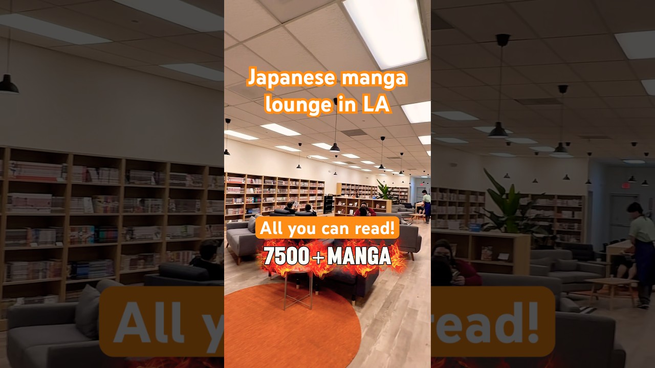 7500+ manga books?! Japanese owned Japanese-style manga lounge in LA!!🥺 [Manga Lounge]