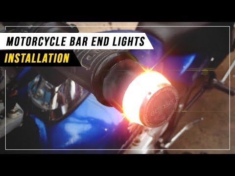 Motorcycle bar end lights - installation video