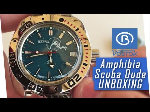 Vostok Amphibia Scuba Dude 710059 Unboxing and First Impressions