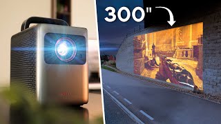 Gaming Outside, with a 4K LASER Projector!