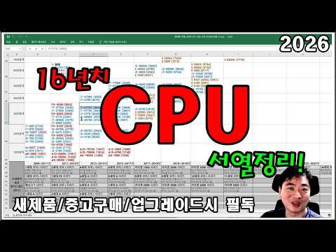 당신이 쓰던 CPU도 있을 걸요? 17년치 멀티성능 총정리