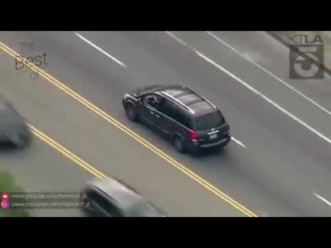 Police Ends Chase Using PIT Maneuver- Los Angeles Police Pursuit...