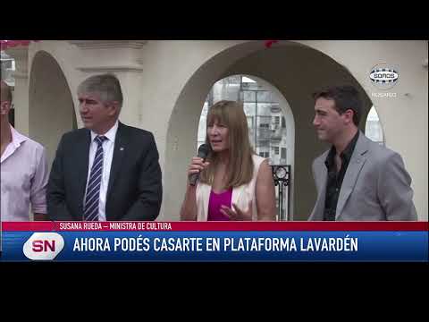 Casamientos en la cúpula de Plataforma Lavardén. Susana Rueda Ministra de Cultura Santa Fe.