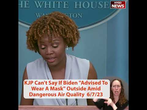 KJP Can't Say If Biden "Advised To Wear A Mask" Outside Amid Dangerous Air Quality