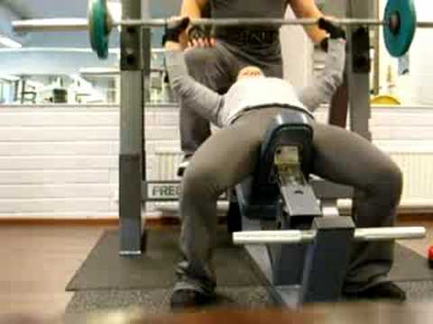 Vinopenkki tangolla/ Incline barbell press 14.9.2008