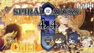 C6Navia Hypercarry Only No Bow - Genshin Impact Spiral Abyss 4.4 -Floor12 9 stars
