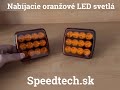LED výstražné svetlá AKU - oranžové s magnetom (2ks) ECE R65 / R10 - Video Youtube