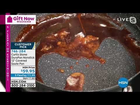 Curtis Stone DuraPan Nonstick 12" Covered Saut Pan