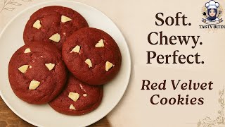 How to Make Soft & Chewy Red Velvet Chocolate Chip Cookies | Red Velvet Cookies Easy Recipe