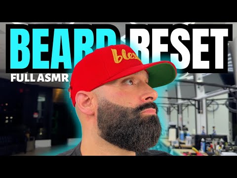 Full ASMR Beard DYE & LINE-Up | Bald HEAD Shave + BEARD Cleanup