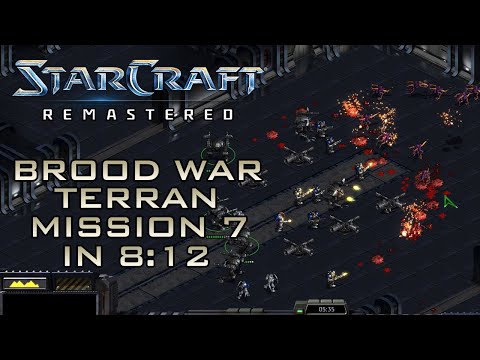 StarCraft Remastered Broodwar Terran Mission 7: Patriot's Blood (Speedrun / Walkthrough)