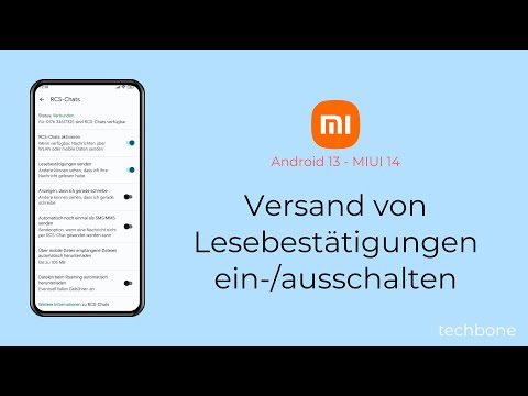 Versand von Lesebestätigungen einschalten oder ausschalten - Xiaomi [Android 13 - MIUI 14]