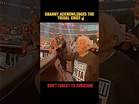 granny acknowledges the tribal chief ☝️ #viralvideo #romanreigns #wwe #wweshorts #tribalchief